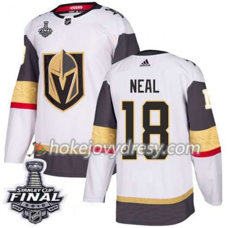 Pánské Hokejový Dres Vegas Golden Knights James Neal 18 2018 Stanley Cup Final Patch Adidas Bílá Authentic
